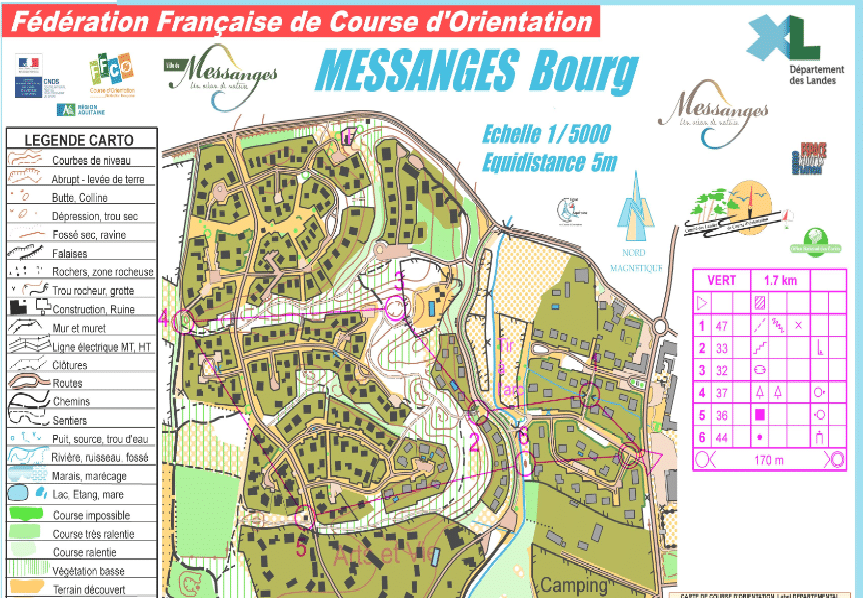 Parcours d'orientation pour enfants à Messanges, landes