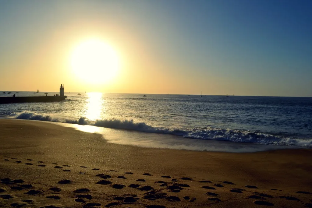 Coucher de soleil plages landes