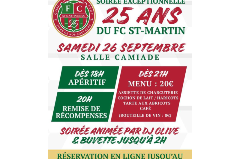 Retouches visuels Tourinsoft animations – 25 ans FC St Martin