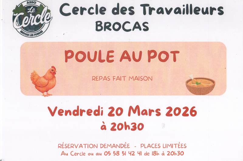 AFFICHE Poule au Pot 20.03.2026