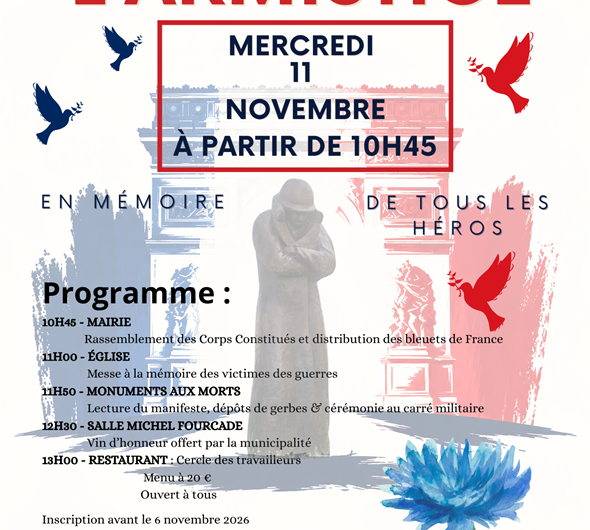 Affiche Commémoration 11 novembre – 1