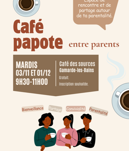 Affiche café papote 3.11 et 1.12
