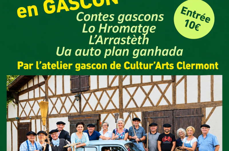 Affiche rétro du théâtre gascon