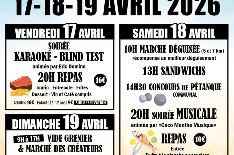 Bourriot Bergonce – Fête du quartier de la gare – 17 au 19 Avril