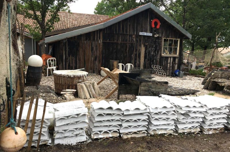 Cabane musée ostréicole Conservatoire Sanguinet-cadrée