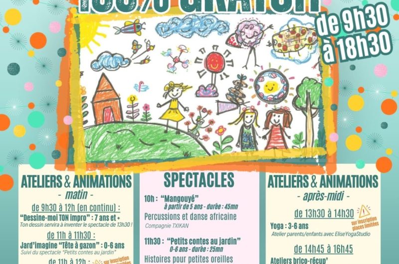 Affiche Annonce Fête du Village Moderne Illustré Coloré – 3