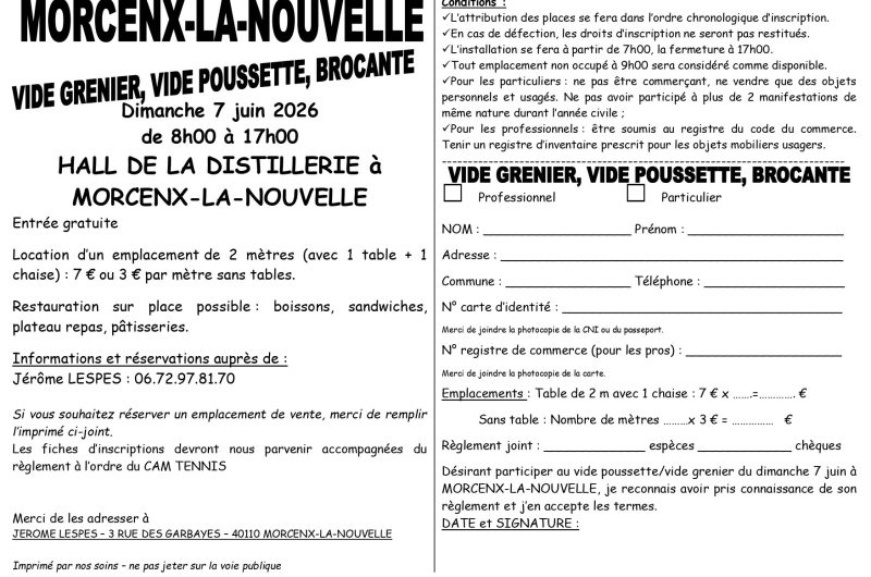 Inscription 2026 TENNIS