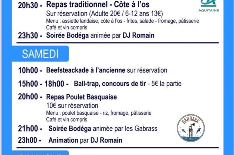 Programme fêtes Puyol-Cazalet