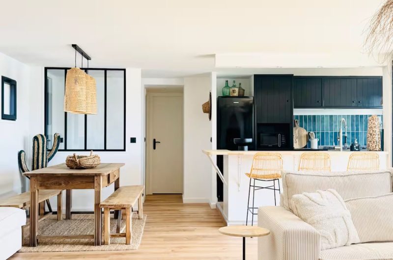 Vue salon cuisine © Cocoon du Gave