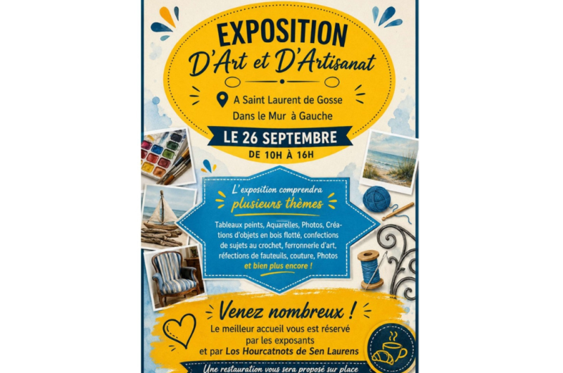 Retouches visuels Tourinsoft animations – exposition d’art et d’artisanat st laurent
