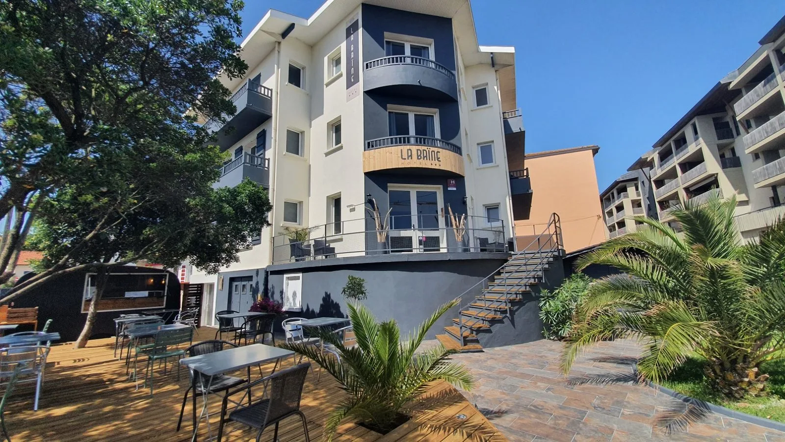 hotel la baine Capbreton – façade web